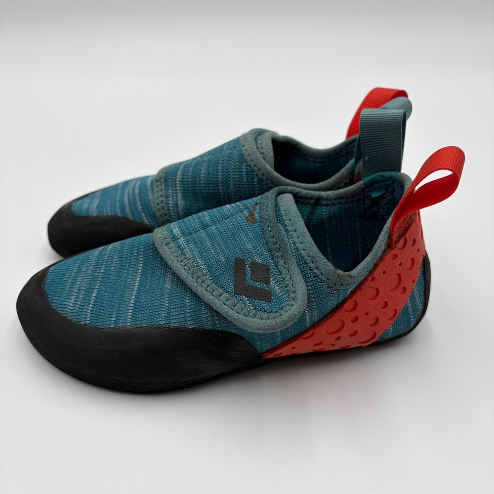 Black Diamond Momentum Kids Climbing Shoes US Size 1 Teal Outdoor Sports Gym